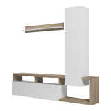 Set dhome ndenjeje Leganto pakoworld në ngjyrë SONOMA dhe të bardhë 220.5x35x197.5cm
