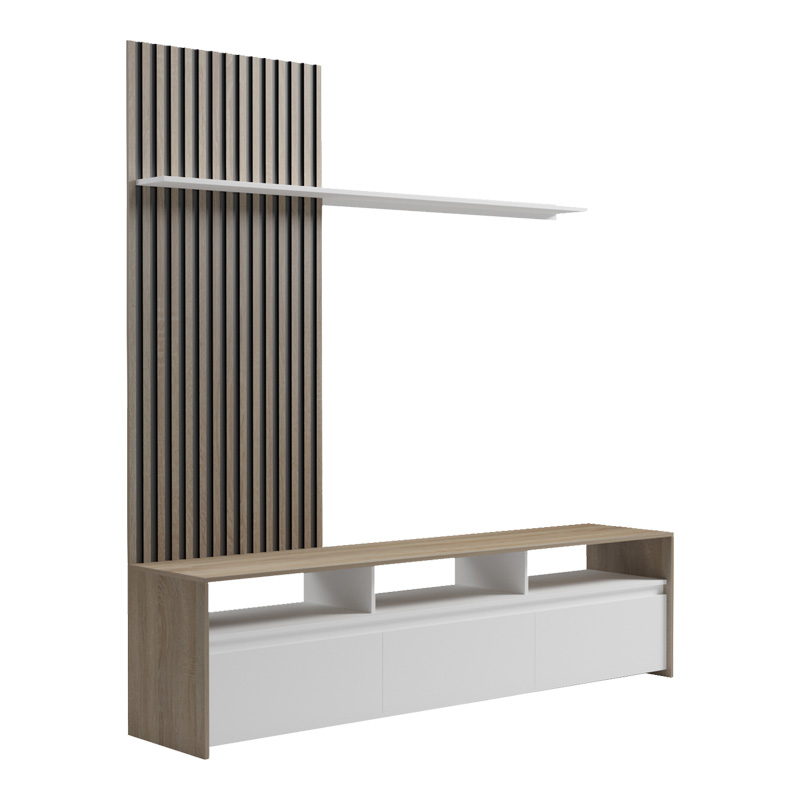Set dhome ndenjeje Delfina pakoworld në ngjyrë SONOMA dhe të bardhë 190x40x199.5cm