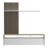 Set dhome ndenjeje Delfina pakoworld në ngjyrë SONOMA dhe të bardhë 190x40x199.5cm