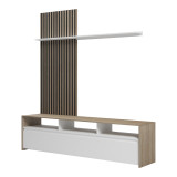 Set dhome ndenjeje Delfina pakoworld në ngjyrë SONOMA dhe të bardhë 190x40x199.5cm