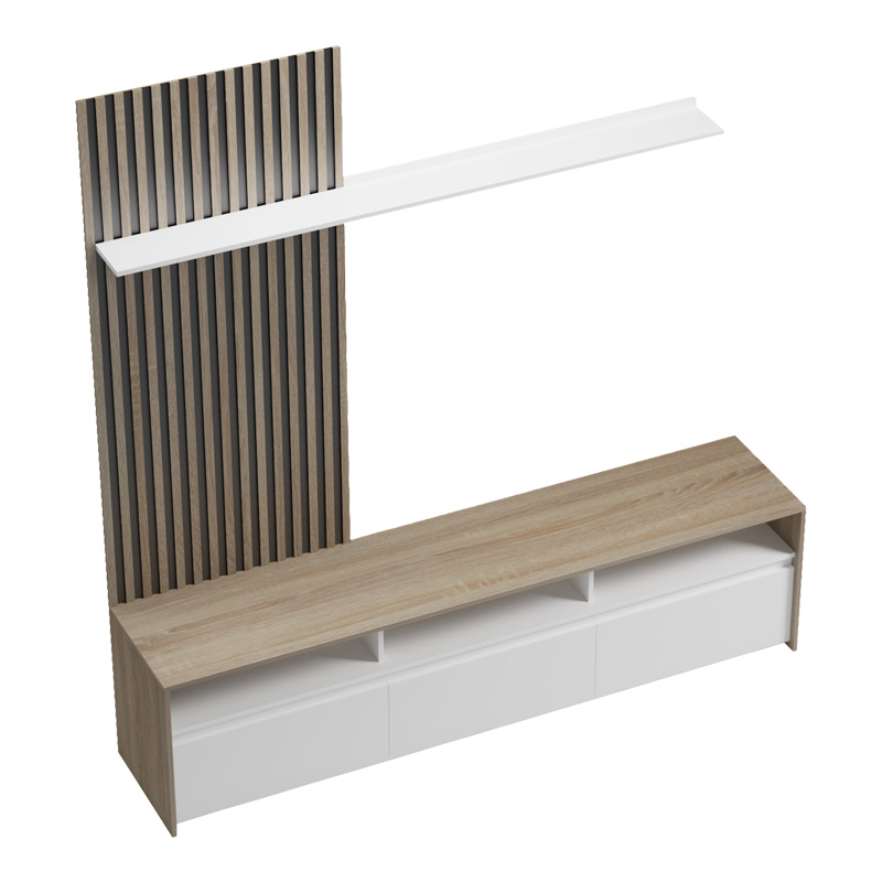 Set dhome ndenjeje Delfina pakoworld në ngjyrë SONOMA dhe të bardhë 190x40x199.5cm