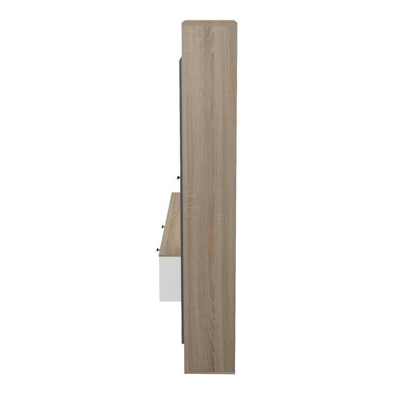 Set dhome ndenjeje Ferefia pakoworld në ngjyrë SONOMA dhe të bardhë e gri të errët 240x45.5x189.5cm