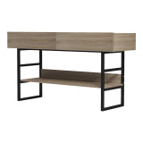 Tavolinë konsolë Vien pakoworld në ngjyrë sonoma-e zezë 139x43x75.5cm