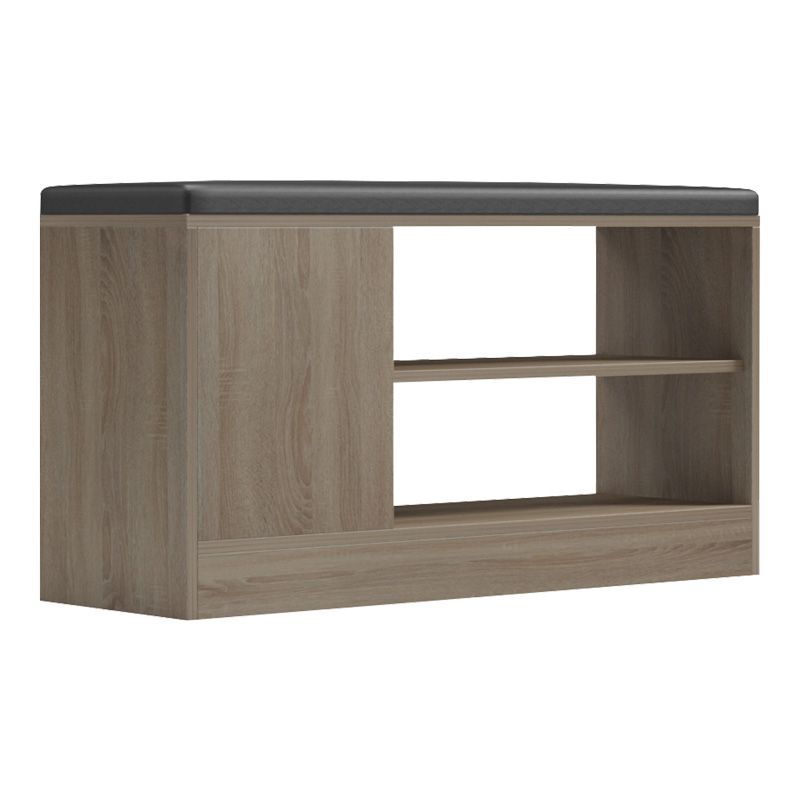 Dollap këpucësh-stol Deboule pakoworld për 8 palë këpucë në ngjyrë SONOMA-e zezë 90x30x46cm