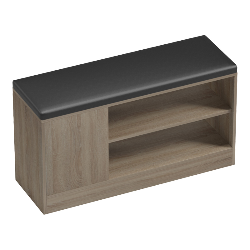 Dollap këpucësh-stol Deboule pakoworld për 8 palë këpucë në ngjyrë SONOMA-e zezë 90x30x46cm