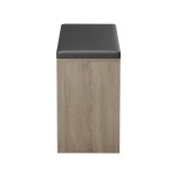 Dollap këpucësh-stol Deboule pakoworld për 8 palë këpucë në ngjyrë SONOMA-e zezë 90x30x46cm