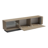 Komodinë TV me Led Vario pakoworld SONOMA - antracit 185.6x35x45cm