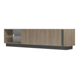 Komodinë TV me Led Vario pakoworld SONOMA - antracit 185.6x35x45cm