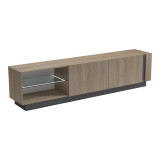 Komodinë TV me Led Vario pakoworld SONOMA - antracit 185.6x35x45cm