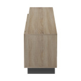 Komodinë TV me Led Vario pakoworld SONOMA - antracit 185.6x35x45cm