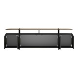 Komodinë TV Medousa pakoworld SONOMA me fund mermeri të zi 160x35.5x50cm