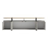 Komodinë TV Medousa pakoworld sonoma me përfundim mermeri gri-bezhe 160x35.5x50cm
