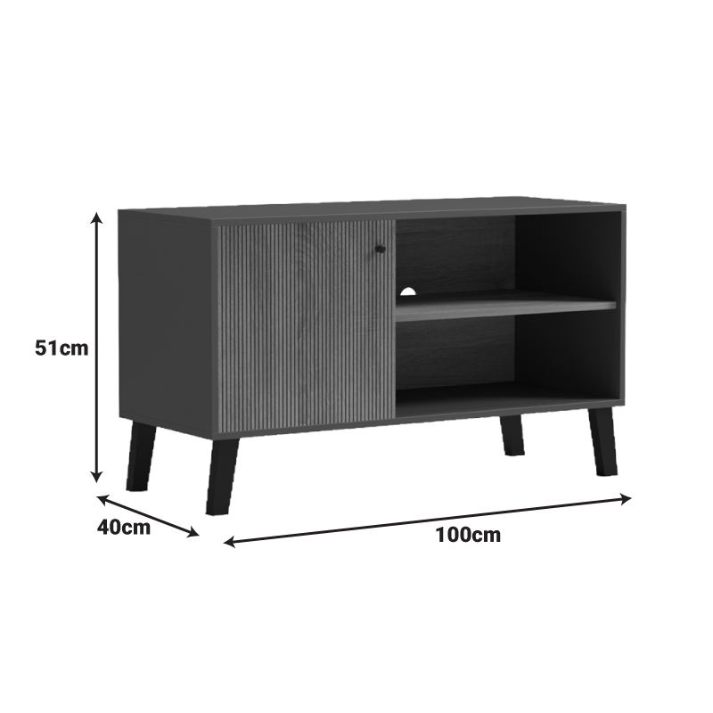 Mbajtëse TV Tuscany pakoworld sonoma-antracit 100x40x51cm