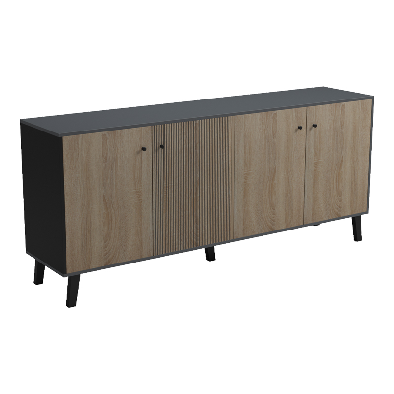 Bufe Tuscany pakoworld sonoma-antracit 180x40x78.6cm