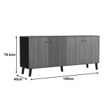Bufe Tuscany pakoworld sonoma-antracit 180x40x78.6cm
