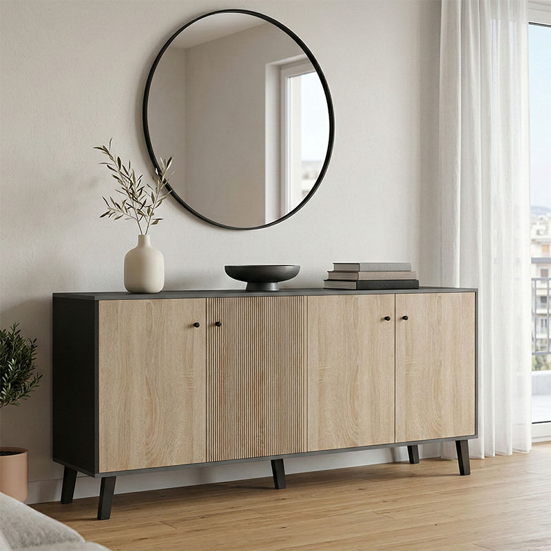 Bufe Tuscany pakoworld sonoma-antracit 180x40x78.6cm