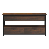 Tavolinë kafeje Lumio pakoworld kafe rustike-metal i zi 100x50x48-53cm