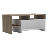 Tavolinë kafeje Consa pakoworld sonoma - e bardhë 120x60x52.8cm