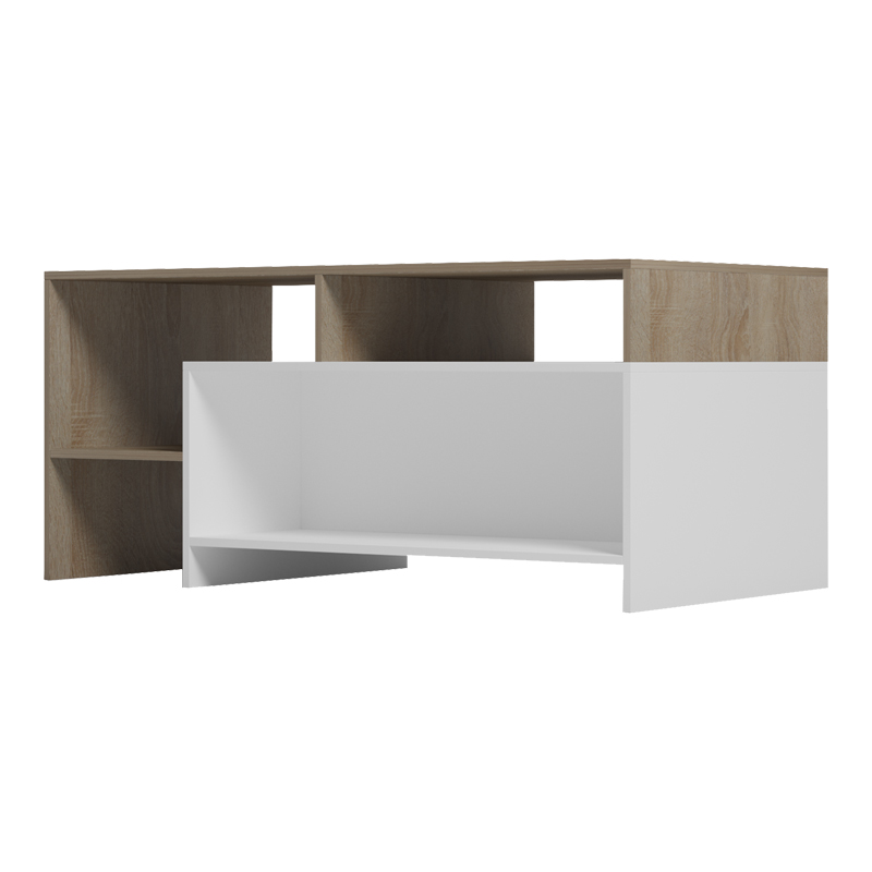 Tavolinë kafeje Consa pakoworld sonoma - e bardhë 120x60x52.8cm