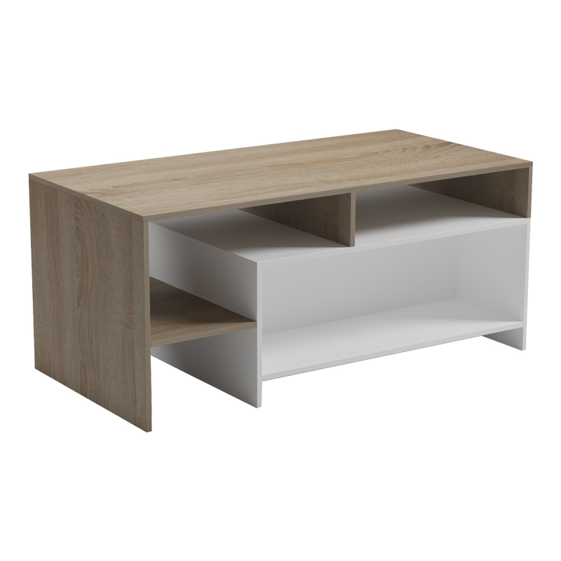 Tavolinë kafeje Consa pakoworld sonoma - e bardhë 120x60x52.8cm