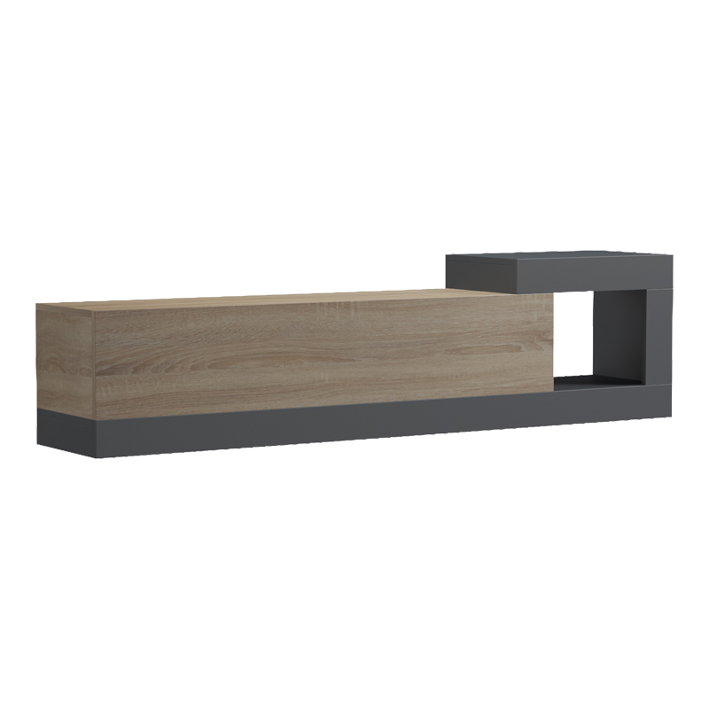 Kabinë TV e montuar në mur Flato pakoworld sonoma-antracit 150x29.5x38.5cm