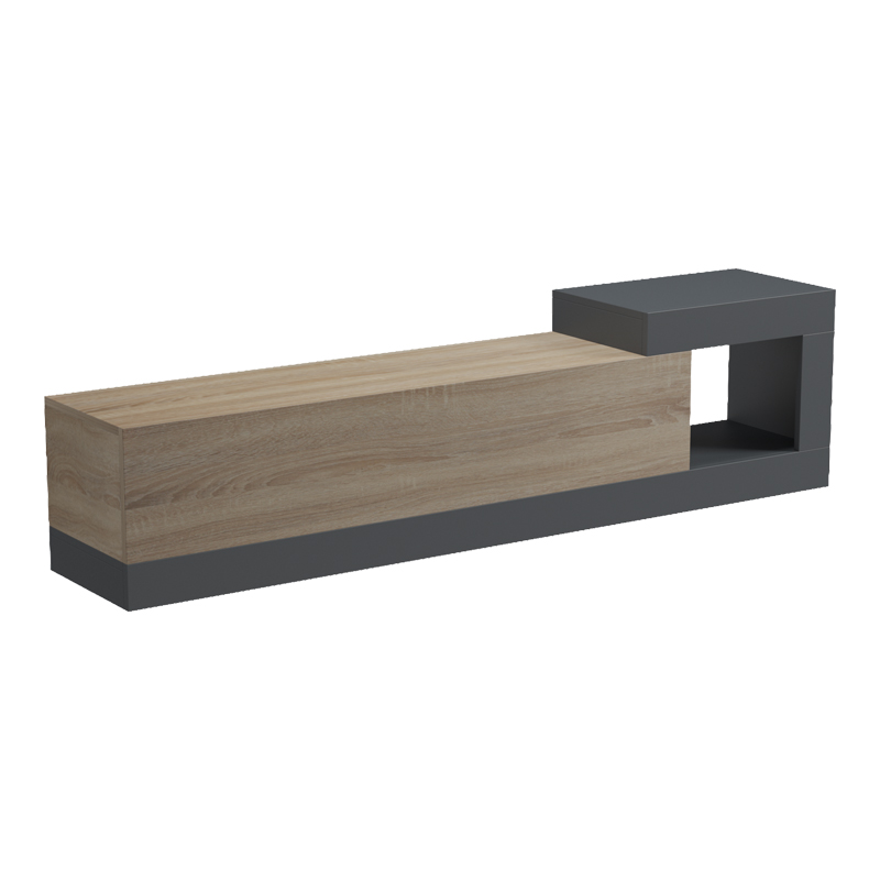 Kabinë TV e montuar në mur Flato pakoworld sonoma-antracit 150x29.5x38.5cm