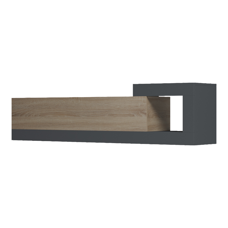 Kabinë TV e montuar në mur Flato pakoworld sonoma-antracit 150x29.5x38.5cm