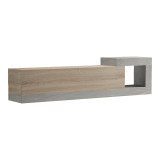 Dollap TV i montuar në mur Flato pakoworld sonoma-gri bezhë me pamje mermeri 150x29.5x38.5cm