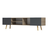 Kabinet TV Osclo pakoworld sonoma-antracit 160x30x41cm