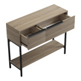Konsolë Nordic pakoworld në nuancë sonoma-e zezë 90x29.5x76cm