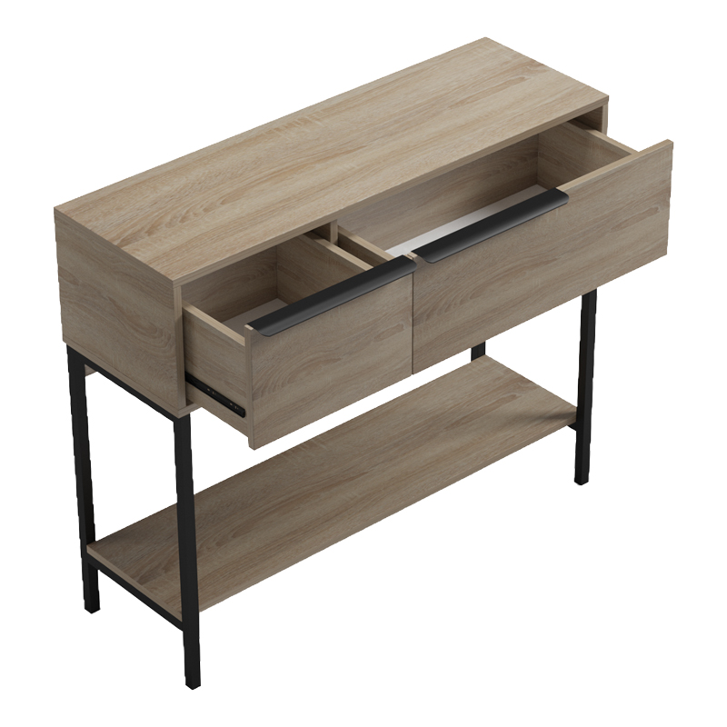 Konsolë Nordic pakoworld në nuancë sonoma-e zezë 90x29.5x76cm