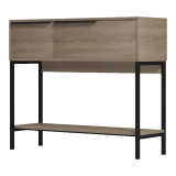 Konsolë Nordic pakoworld në nuancë sonoma-e zezë 90x29.5x76cm