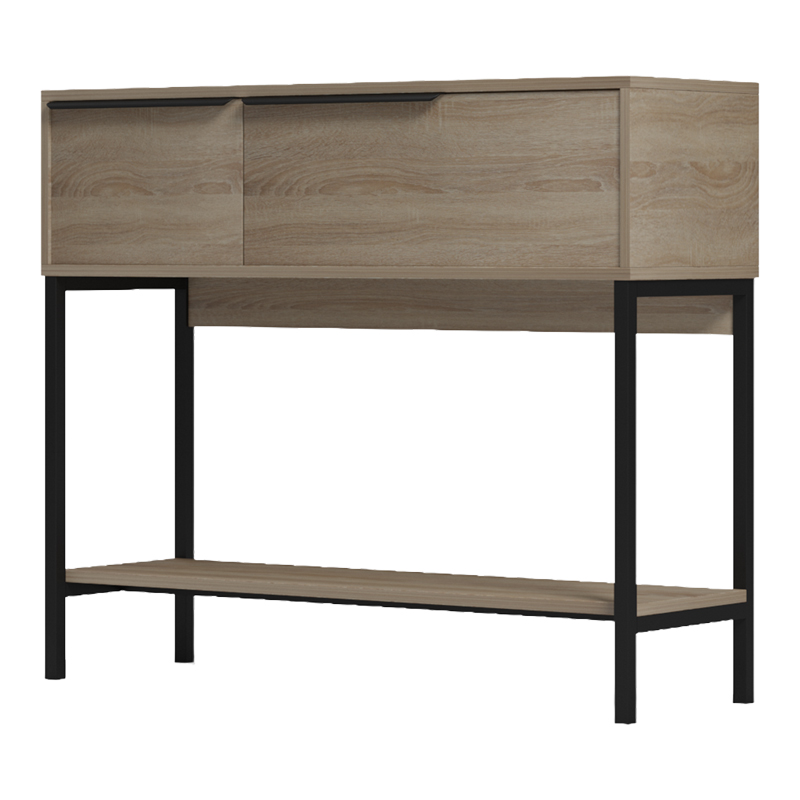 Konsolë Nordic pakoworld në nuancë sonoma-e zezë 90x29.5x76cm