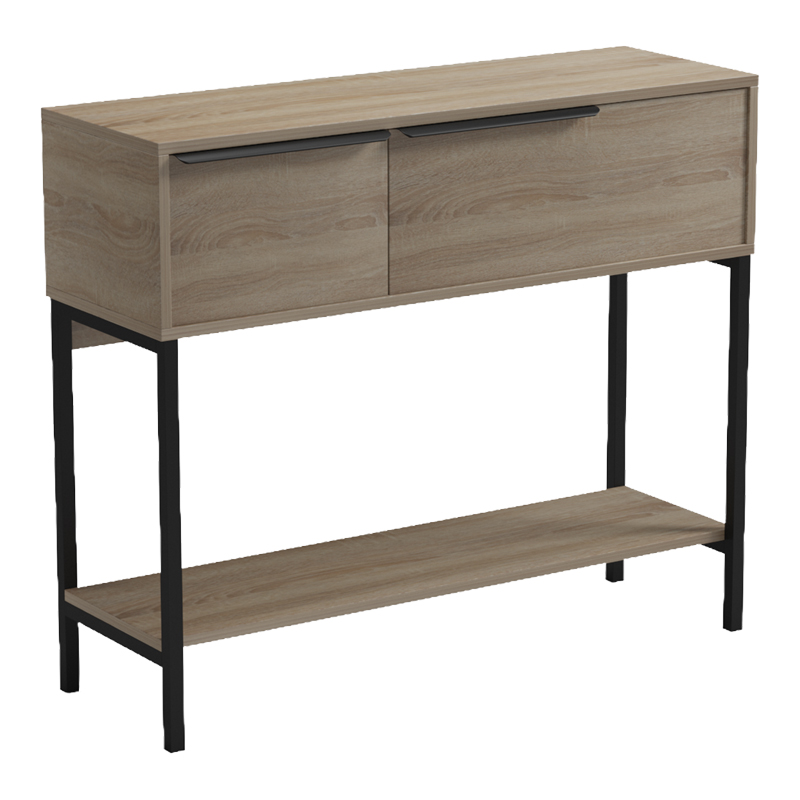 Konsolë Nordic pakoworld në nuancë sonoma-e zezë 90x29.5x76cm