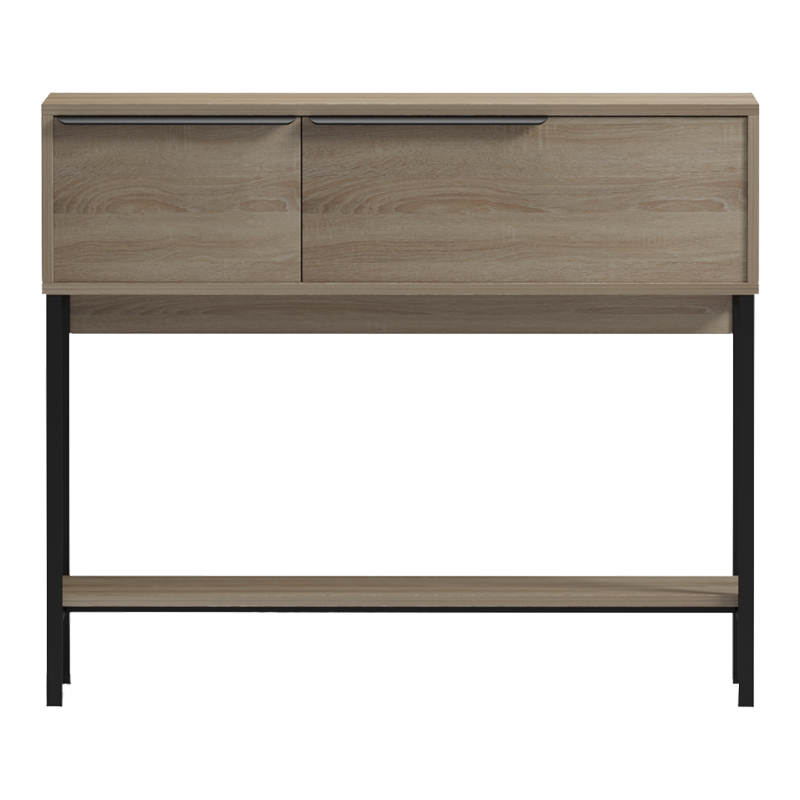 Konsolë Nordic pakoworld në nuancë sonoma-e zezë 90x29.5x76cm
