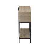 Konsolë Nordic pakoworld në nuancë sonoma-e zezë 90x29.5x76cm
