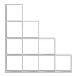Bibliotekë Scala pakoworld e bardhë 129.5x29x129.5cm