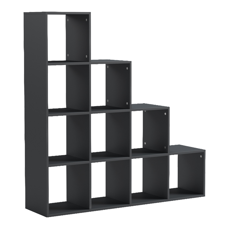 Bibliotekë Scala pakoworld antracit 129.5x29x129.5cm
