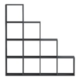 Bibliotekë Scala pakoworld antracit 129.5x29x129.5cm
