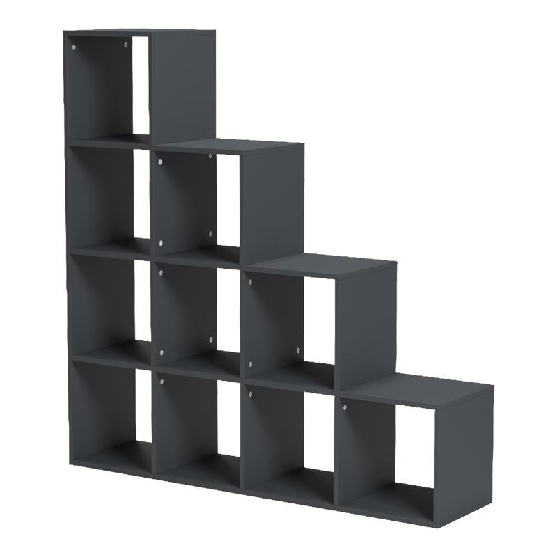 Bibliotekë Scala pakoworld antracit 129.5x29x129.5cm