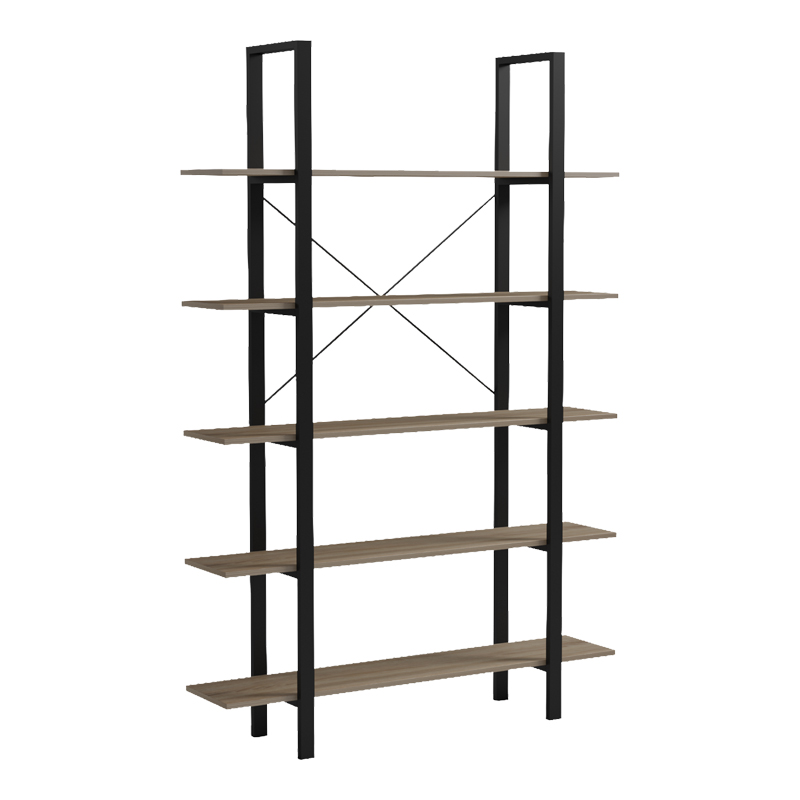 Bibliotekë-Raft Loftie pakoworld sonoma-metal i zi 126x28x165cm