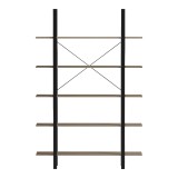 Bibliotekë-Raft Loftie pakoworld sonoma-metal i zi 126x28x165cm