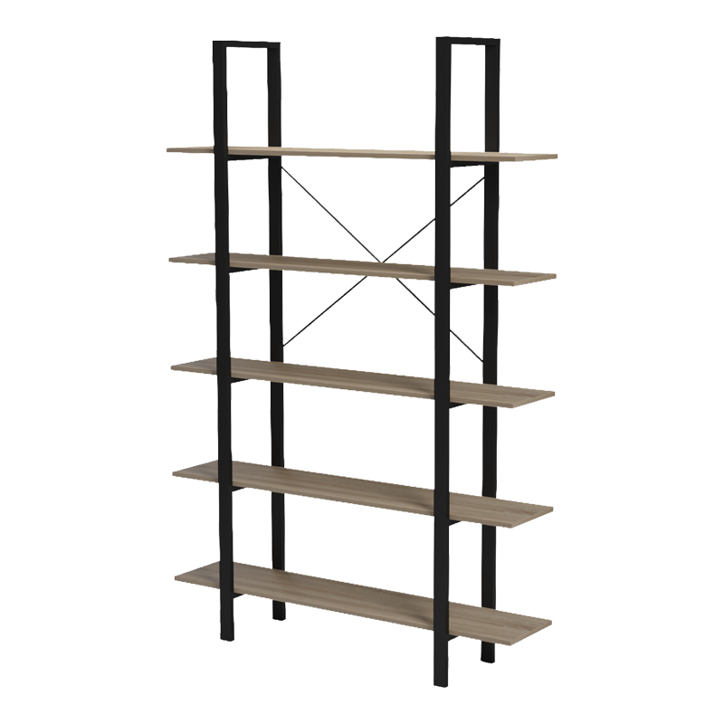Bibliotekë-Raft Loftie pakoworld sonoma-metal i zi 126x28x165cm