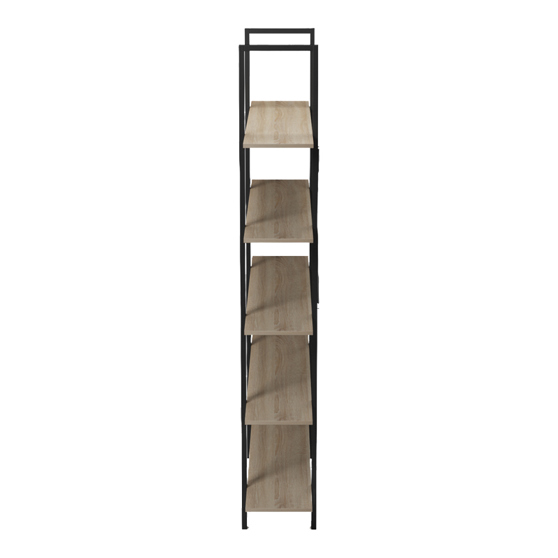 Bibliotekë-Raft Loftie pakoworld sonoma-metal i zi 126x28x165cm