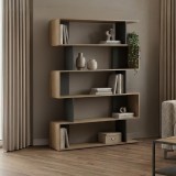 Bibliotekë Tetri pakoworld sonoma-antracit 121.8x25.4x158.8cm