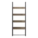 Bibliotekë-raft Alfa pakoworld SONOMA-metal i zi 75x36x185cm
