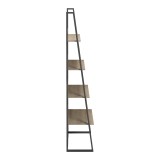 Bibliotekë-raft Alfa pakoworld SONOMA-metal i zi 75x36x185cm