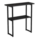 Konsolë Solain pakoworld efekt mermeri i zi-metal i zi 79x29x85cm