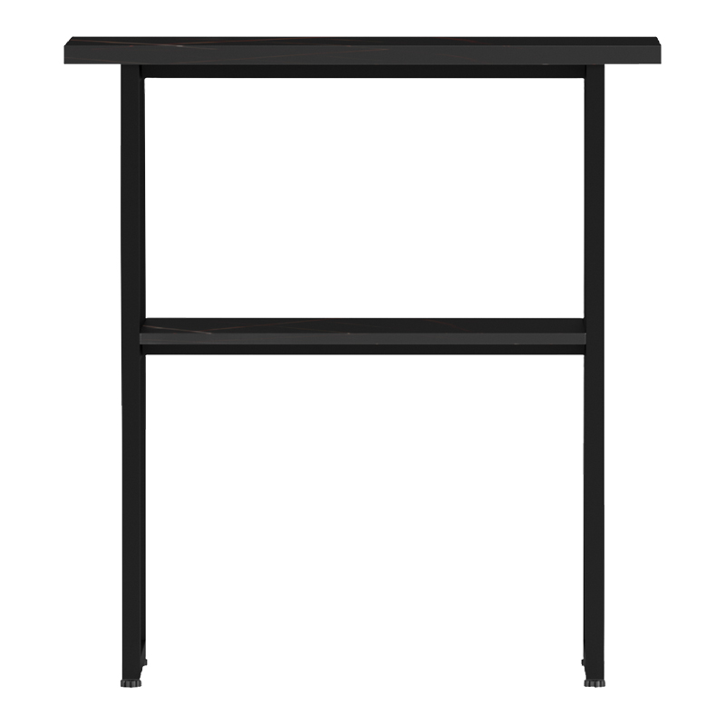 Konsolë Solain pakoworld efekt mermeri i zi-metal i zi 79x29x85cm