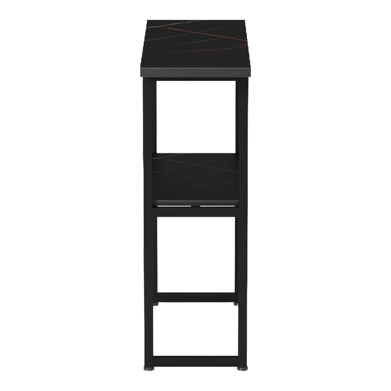 Konsolë Solain pakoworld efekt mermeri i zi-metal i zi 79x29x85cm
